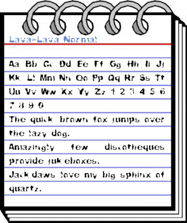 Lava-Lava Normal Font