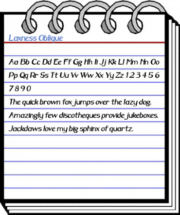 Laxness Oblique Font