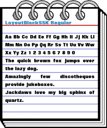 LayoutBlackSSK Regular Font