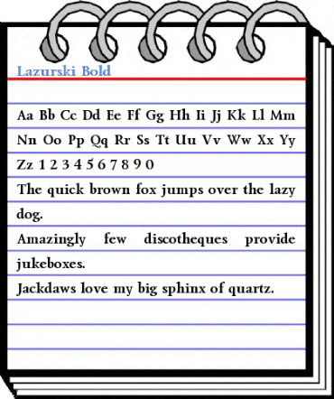 Lazurski Bold Font
