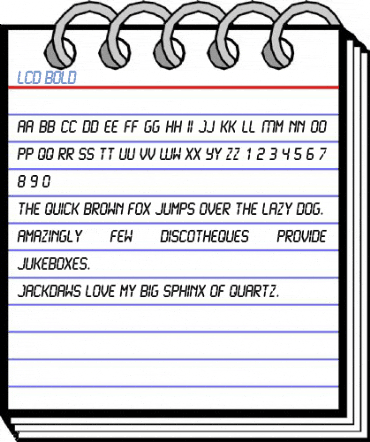 LCD Bold Font