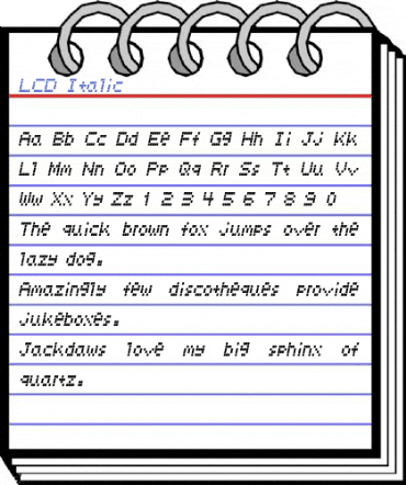 LCD Italic Font
