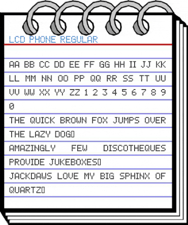 lcd phone Regular Font