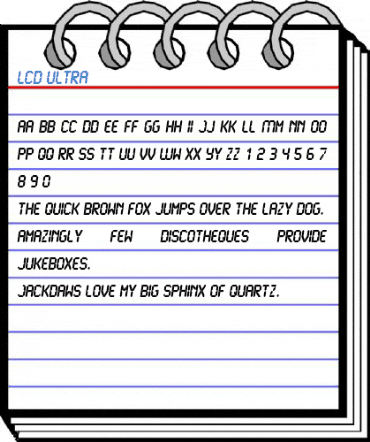 LCD Ultra Font