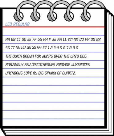 LCD Regular Font