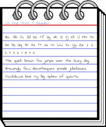 LD Fine Print 4 Regular Font