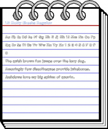 LD Holly Checks Regular Font