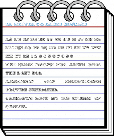 LD Letter Sweater Regular Font
