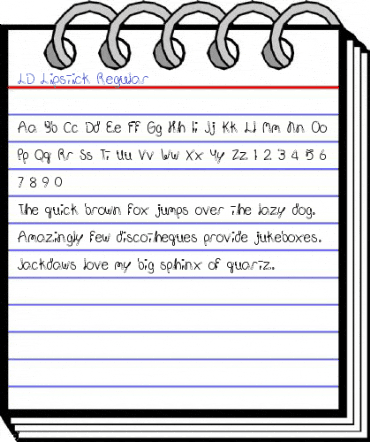 LD Lipstick Regular Font
