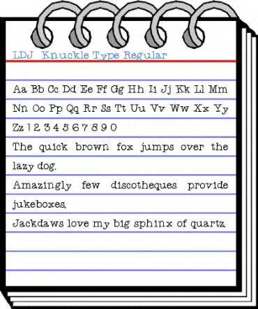LDJ  Knuckle Type Regular Font