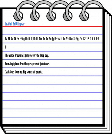 Leaflet Bold Regular Font