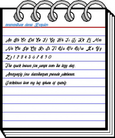 amaranthine demo Regular Font