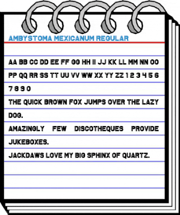 Ambystoma Mexicanum Regular Font