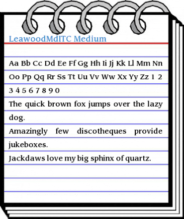 LeawoodMdITC Medium Font
