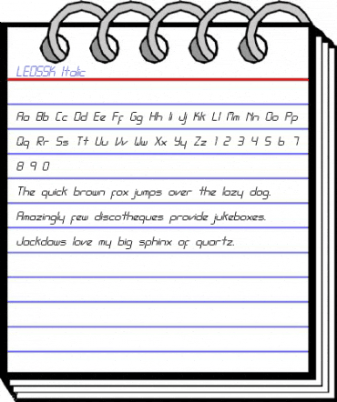 LEDSSK Italic Font
