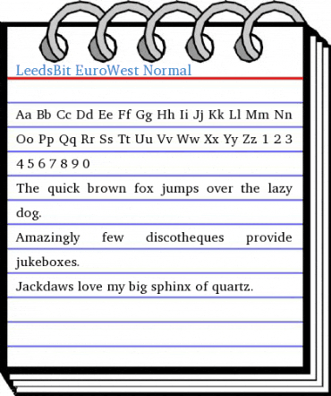 LeedsBit EuroWest Font