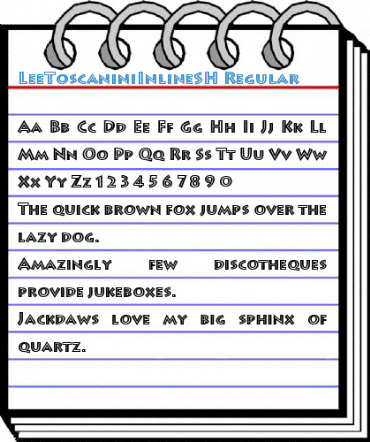 LeeToscaniniInlineSH Regular Font