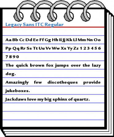 Legacy Sans ITC Regular Font
