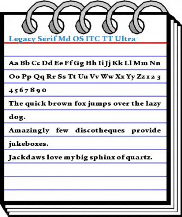 Legacy Serif Md OS ITC TT Ultra Font
