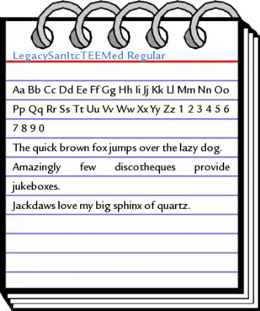 LegacySanItcTEEMed Regular Font