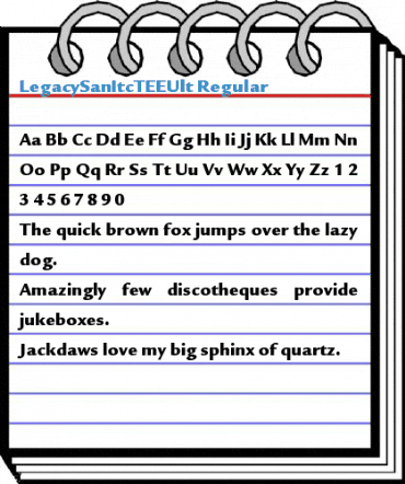 LegacySanItcTEEUlt Regular Font