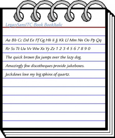 LegacySansITC-Book BookItalic Font