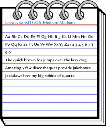 LegacySansITCOS-Medium Medium Font