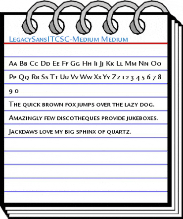 LegacySansITCSC-Medium Medium Font