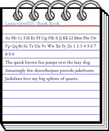 LegacySerifITC-Book Book Font