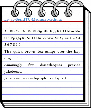 LegacySerifITC-Medium Medium Font