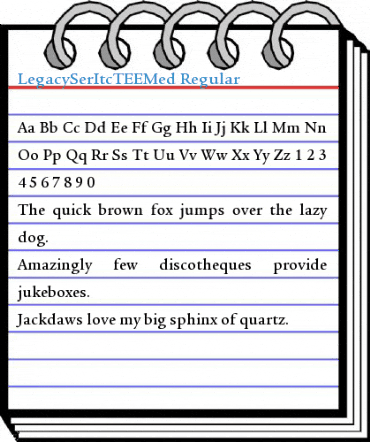 LegacySerItcTEEMed Regular Font