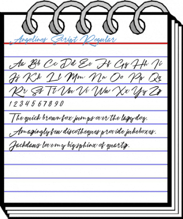 Angelines Script Regular Font