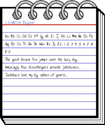 LEHN038 Regular Font