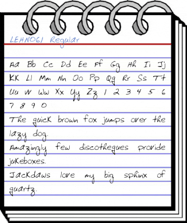LEHN061 Regular Font