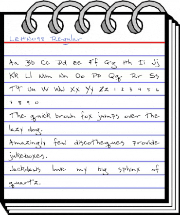 LEHN098 Regular Font