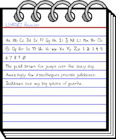 LEHN187 Regular Font