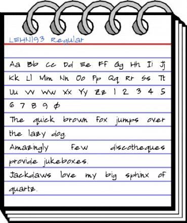 LEHN193 Regular Font