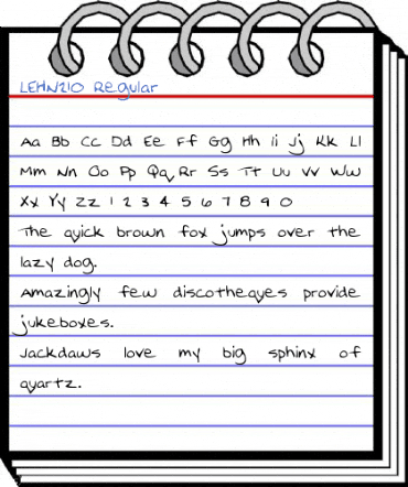 LEHN210 Regular Font