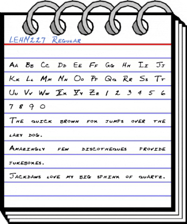 LEHN227 Regular Font