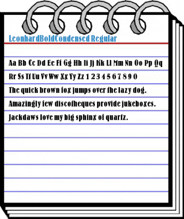 LeonhardBoldCondensed Regular Font