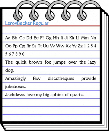 LeroyBecker Regular Font