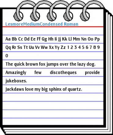 LesmoreMediumCondensed Roman Font