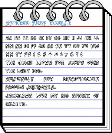 Asteroid 7337 Regular Font