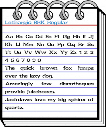 Lethargic BRK Regular Font
