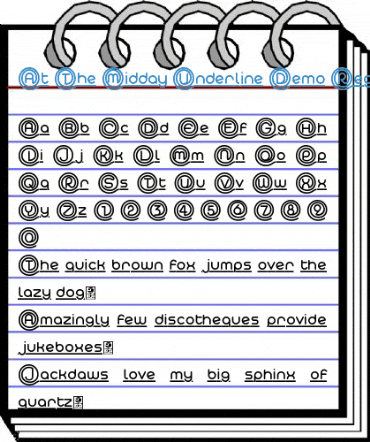 At The Midday Underline Demo Regular Font