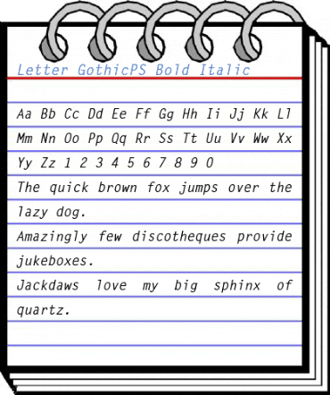 Letter GothicPS Font