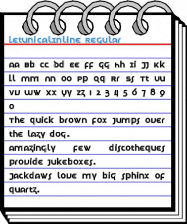 LetunicalInline Regular Font