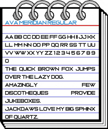 Ava Meridian Regular Font