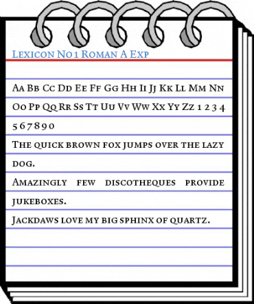 Lexicon No1 Roman A Exp Font