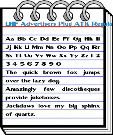 LHF Advertisers Plug ATK Regular Font